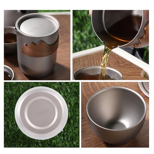 Titanium Kung Fu Tea Set Camping Teapot Kit