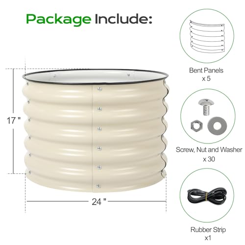17" Tall 24" Metal Raised Garden Bed