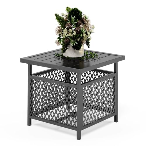 Outdoor Square Metal Side Table