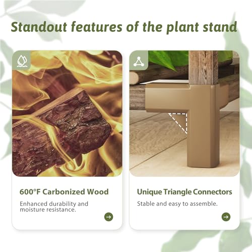 Plant Stand with Grow Lights Large Plant Shelf Indoor Hanging Plants (17 Count)