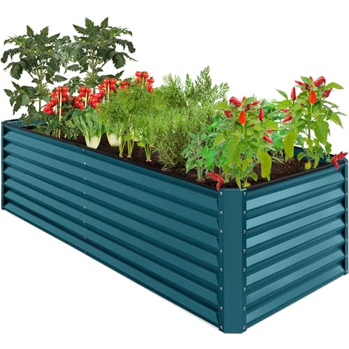 8x4x2ft Outdoor Metal Raised Garden Bed