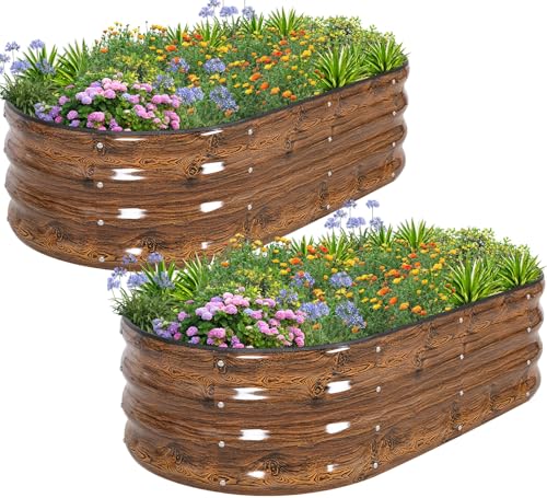 Galvanized Raised Garden Bed Outdoor (2 Count)