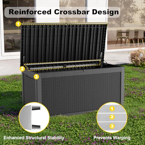 320 Gallon Resin Deck Box (Black / 320 Gallon)