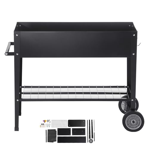 Raised Planter Box with Legs and Wheels