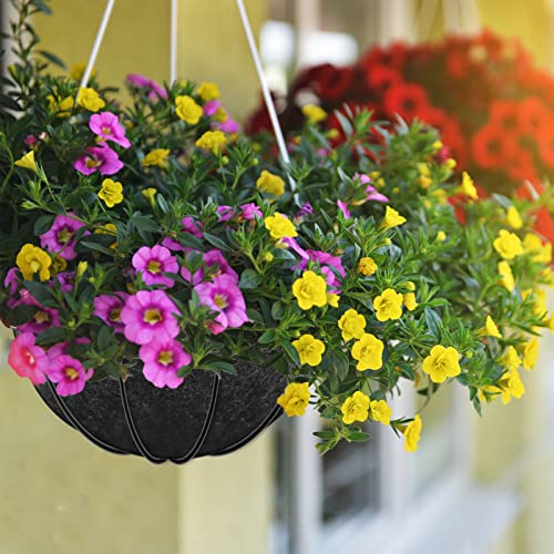 4 Pack 12 Inch Round Fabric Planter Basket Liner (12inch)