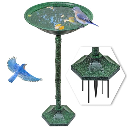 Bird Bath for Outside with Pedestal