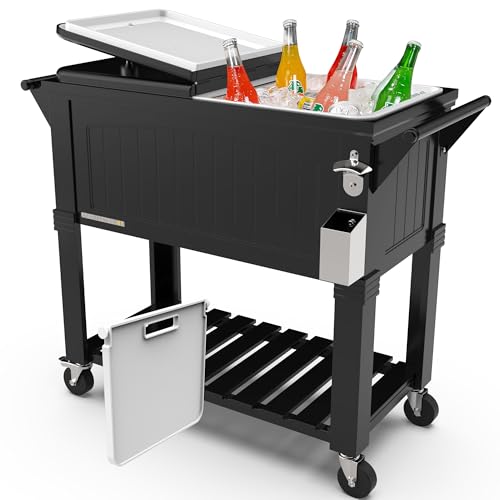 Party Cooler with Divider (Cooler W/ Divider / Black)