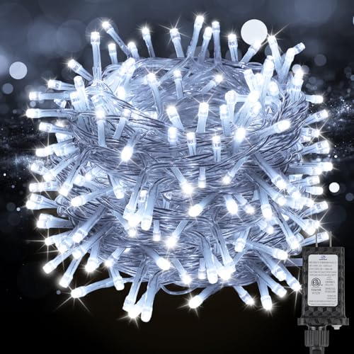 196 FT 600LED Christmas Lights Plug in (Cool White / 200FT 600LED)