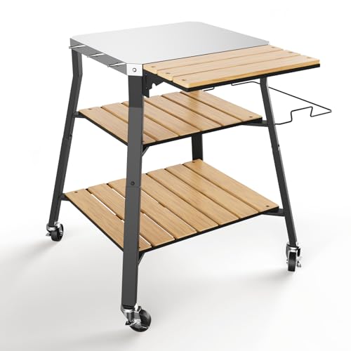 Pizza Oven Stand with Wheels (33" x 24" x 36")