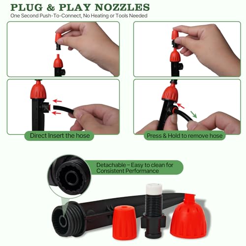Anleolife 82.4FT Automatic Drip Irrigation System Kit with Water Timer