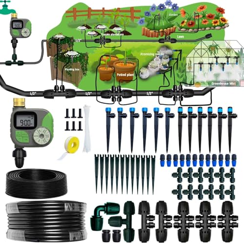 Drip Irrigation System with Timer for Garden (S5)