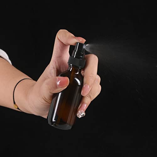 Amber Glass Small Spray Bottle 2 oz 48 Packs (48 Count)