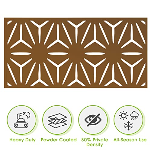 Metal Privacy Screen Outdoor 72" H×47" W