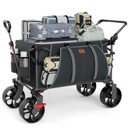 Folding Push Wagon with Brakes