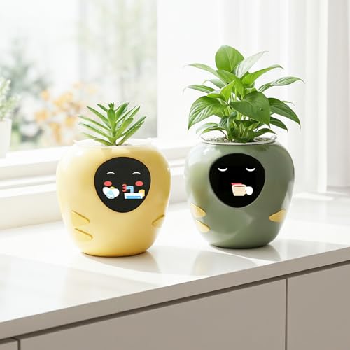 Plantbot Upgraded Large Smart Flower Pot Pet Planter Robot with Artificial Intelligence