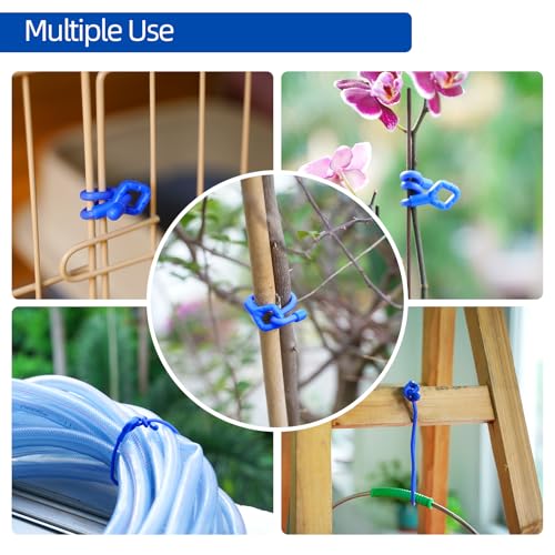 Twist Ties Silicone Cable Ties with Holes (Blue)