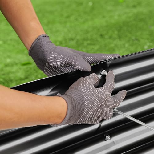 3 Pack 6×3×1ft Galvanized Metal Raised Garden Bed (Modern Grey / 6×3×1ft)