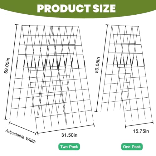 Cucumber Trellis 2 Pack (Black Thickened / 59.05" H)
