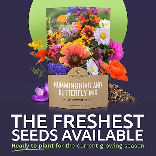 Bulk Wildflower Seeds Butterfly and Humming Bird Mix (4 Ounce)