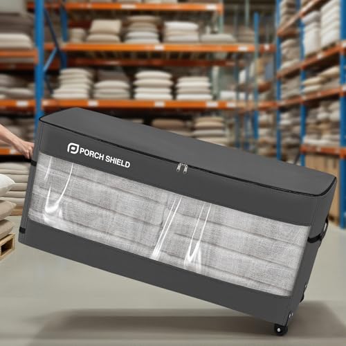 Rolling Cushion Storage Bag with Wheel 48"L x 15"W x 22"H (Grey / 48"L x 15"W x 22"H)