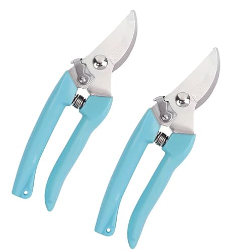 2pcs Garden Flower Shears Pruning Shears 6.9 inches Scissors Heavy Duty Plant Scissors for Cutting Flowers