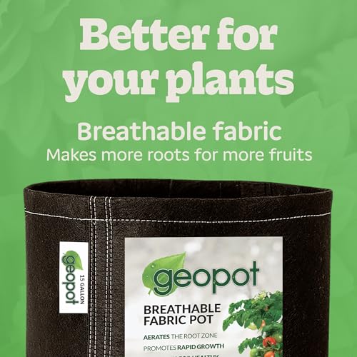 15 Gallon Fabric Grow Bags for Vegetables (5 Count)