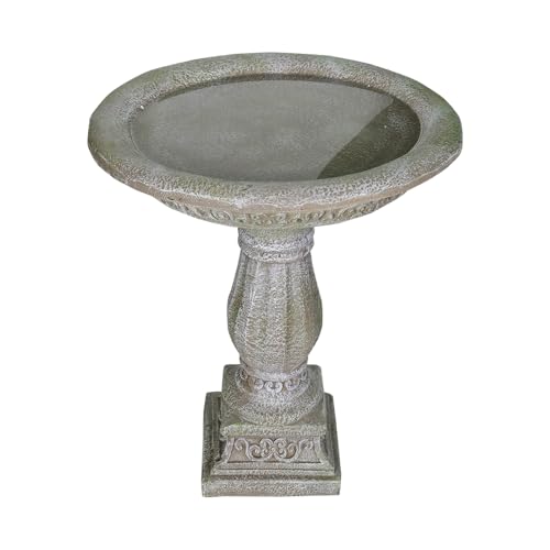 20”Dia.X 23.8”Tall Outdoor Birdbath with Pedestal