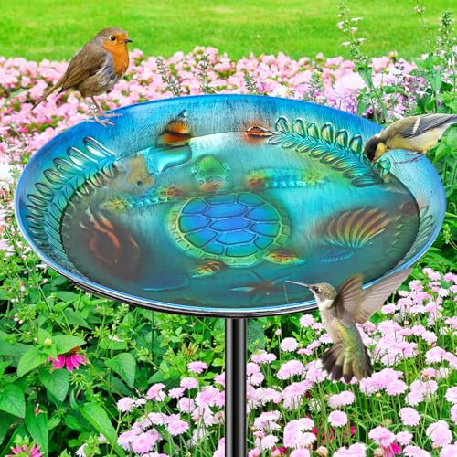 Metal Bird Bath for Outside Feeder Bowl