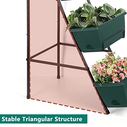 Raised Garden Bed 4 Tier Vertical Garden Planters Indoor Outdoor Raised Planter Box with Legs Elevated Herb Garden Planter for Flowers Vegetables Plants