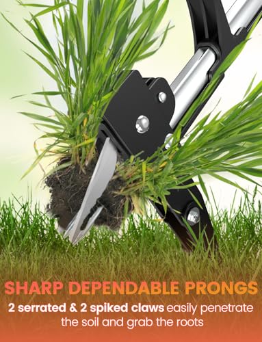 2 Pack Upgraded Weed Puller Tool Kit with Long Adjustable Handle