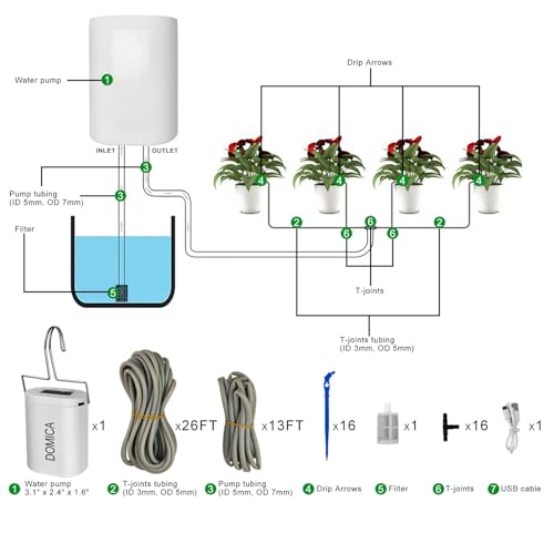 Automatic Plant Waterer Indoor Self Watering System for 16 Potted Plants