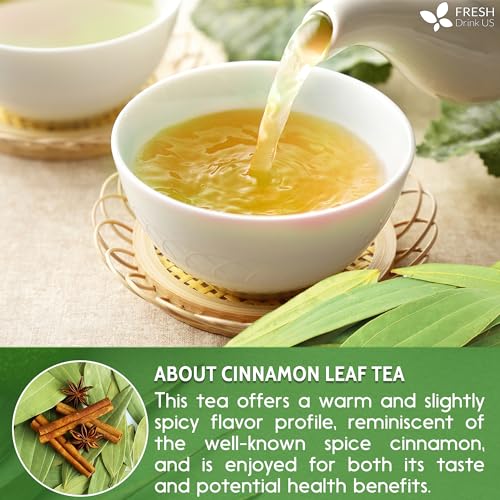 50+ (3oz) Natural Cinnamon Leaves, Whole Dried Cinnamon Leaves, 100% Pure from Dried Cinnamon Leaves, Cinnamon Leaf Tea, No Additives, No Caffeine, Vegan (50 Count)