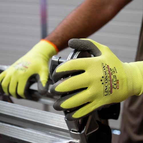 12 Pack Safety Performance Series Construction Mechanics Wrinkle Latex Work Gloves