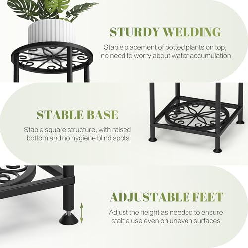 5 Tier Plant Stand Indoor Outdoor (Flower Black / 5 Tier)