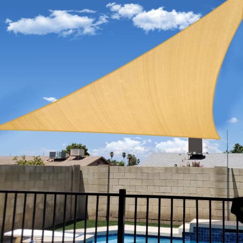 16'x16'x16' Sun Shade Sail Sand Curved Triangle (Sand / 1 6' X 1 6' X 1 6')