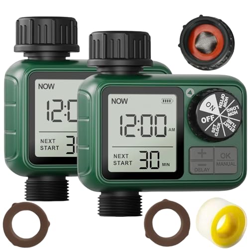 Water Timer for Outdoor Garden Hose (2 Count)