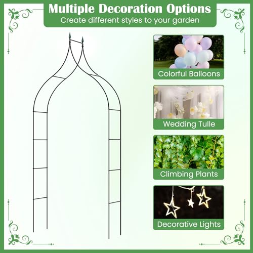 Metal Garden Arch Trellis (49"W x 113"H)