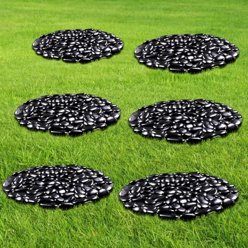 10in River Rock Stepping Stones Set (6 Count)