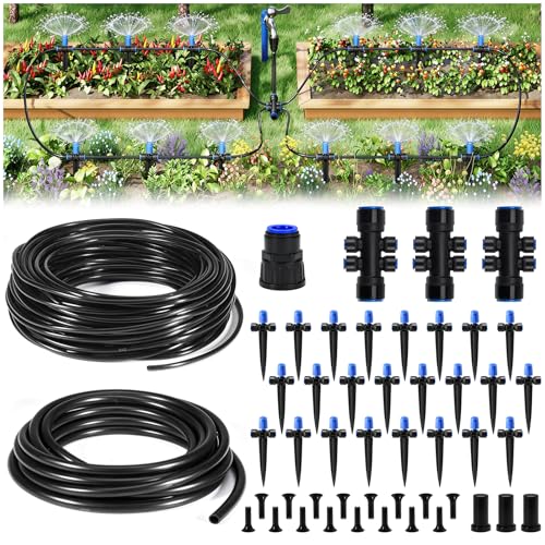 140FT Quick Connect Drip Irrigation Kit for Large Gardens (193 Count)