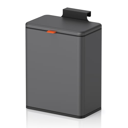 2.1 Gal Brushed Black Hanging Stainless Steel Compost Bin