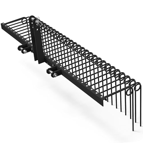 72" Tow Behind Landscape Rake (72 Inch - Black)