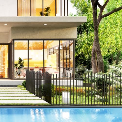 No Dig Garden Fence 32" H x 22.5'L with Gate Decorative Yard Dog Panels (32 in(H) X 22.5 ft(L))