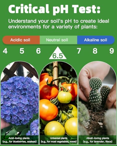 2-in-1 pH & Nitrogen Soil Test Kit, Home Soil Testing Kit for Lawns Gardening Grass Vegetables Nutrients, Soil pH Nitrogen Tester Strips Separately Sealed in Foils, Easy to Use, Rapid Results (60 Count)
