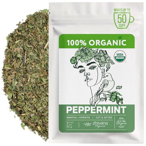 Organic Peppermint Tea Loose Leaf (3 oz)
