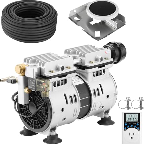 Pond Aerator 4.7 CFM with 100' Weighted Tubing 1 Diffuser Timer