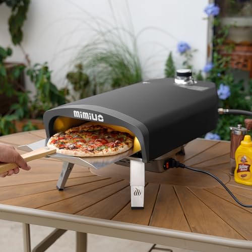 Auto Rotating Gas Pizza Oven Outdoor 39Lbs