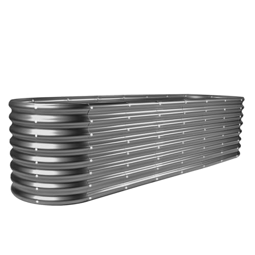 8×2×2ft Galvanized Raised Garden Bed Kit