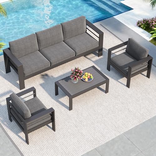 Aluminum Patio Furniture Set for All Weather (5 Count)