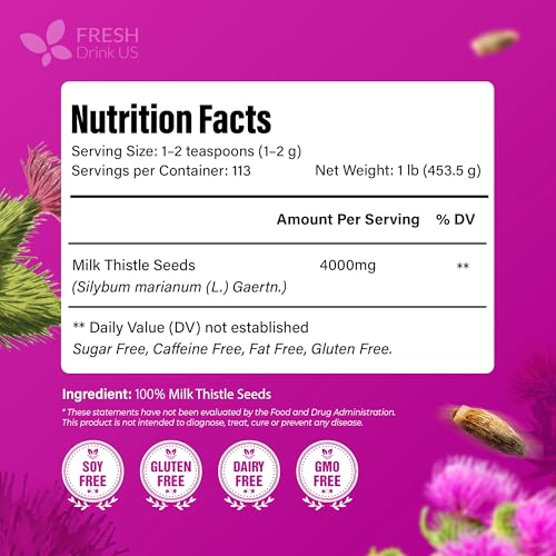 Premium 16oz Milk Thistle Seeds (16oz)
