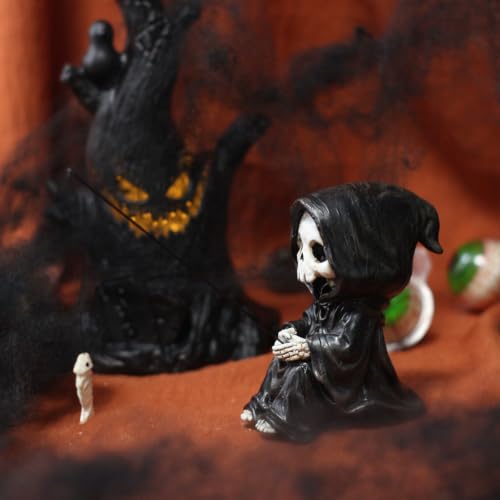 Fishing Grim Reaper Statue Funny Halloween Decorations (Grim Reaper)